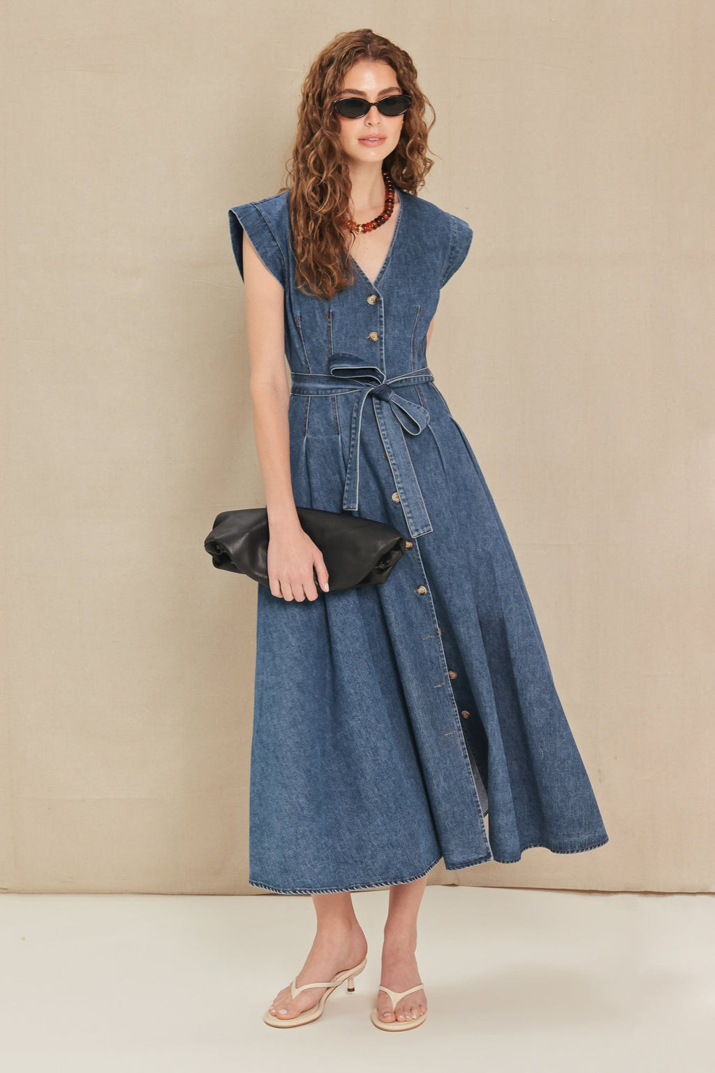 DAYDREAM DENIM MIDI DRESS