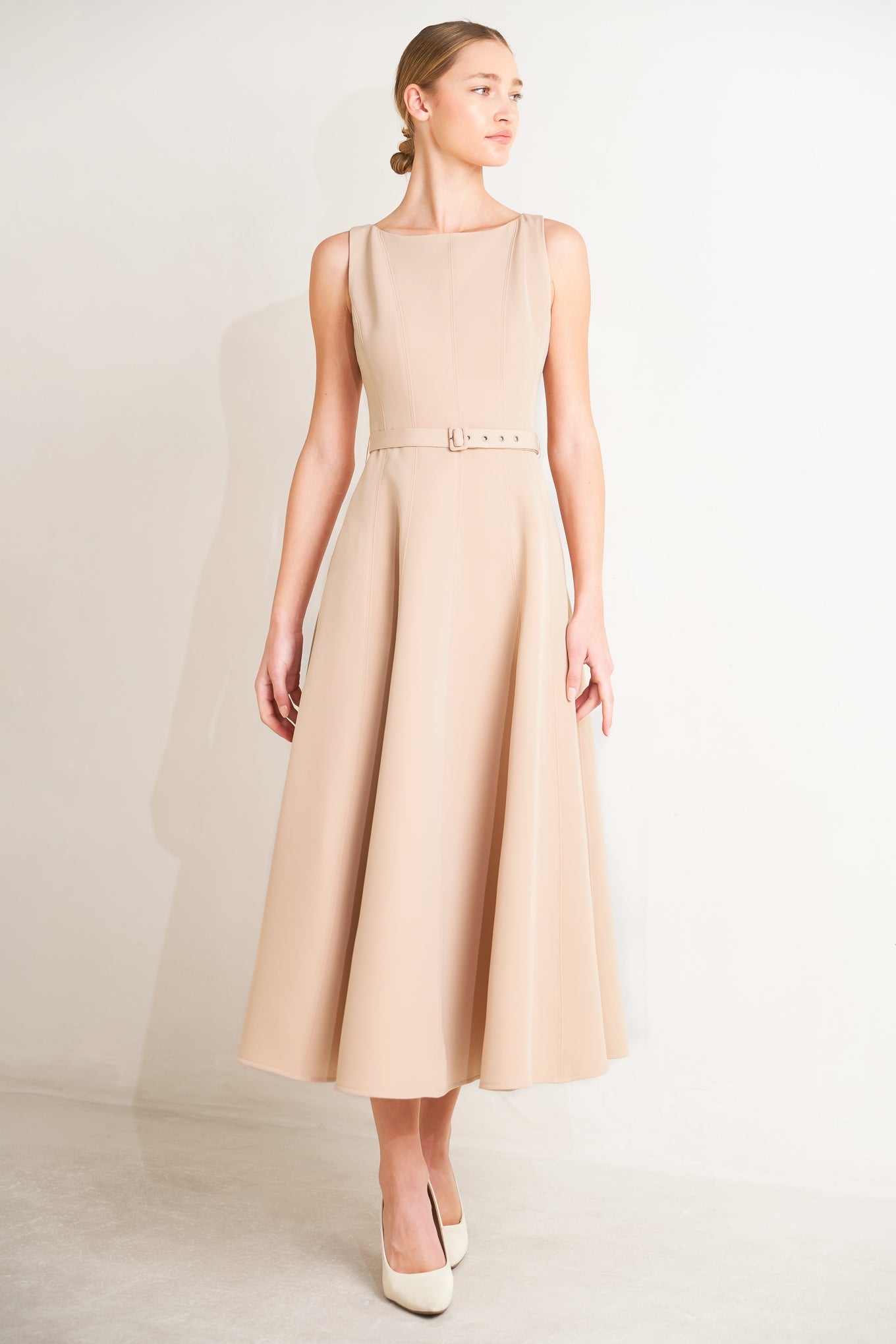 LIVING THE DREAM WOVEN MIDI DRESS