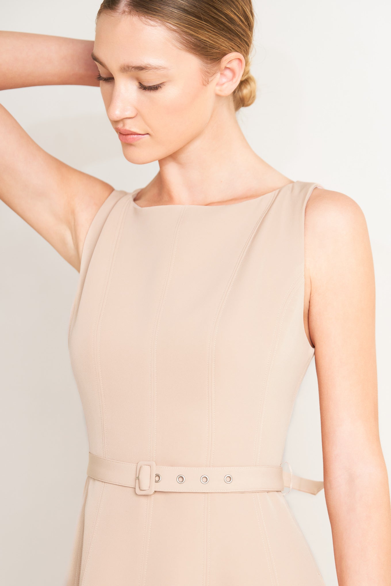 LIVING THE DREAM WOVEN MIDI DRESS