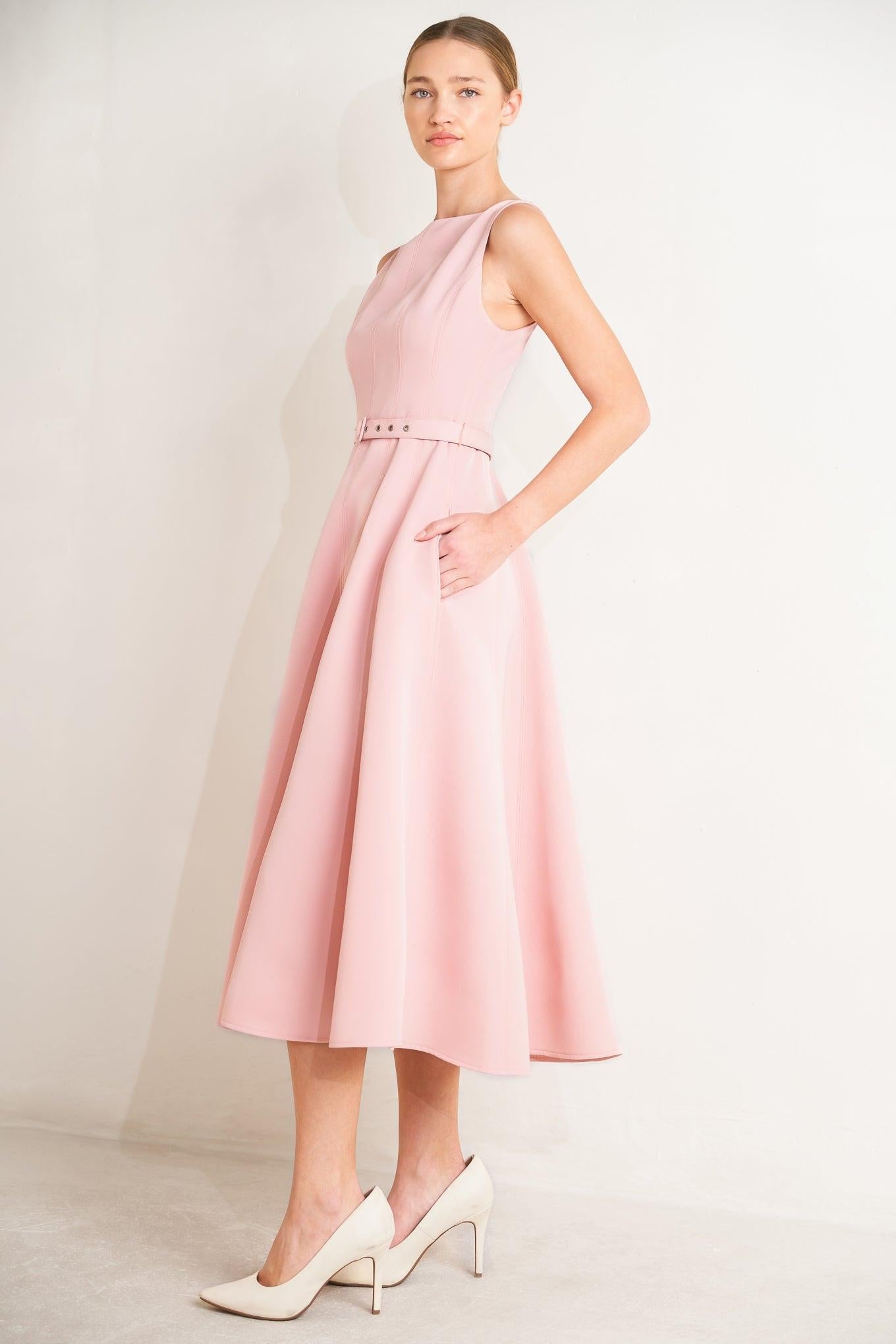 LIVING THE DREAM WOVEN MIDI DRESS