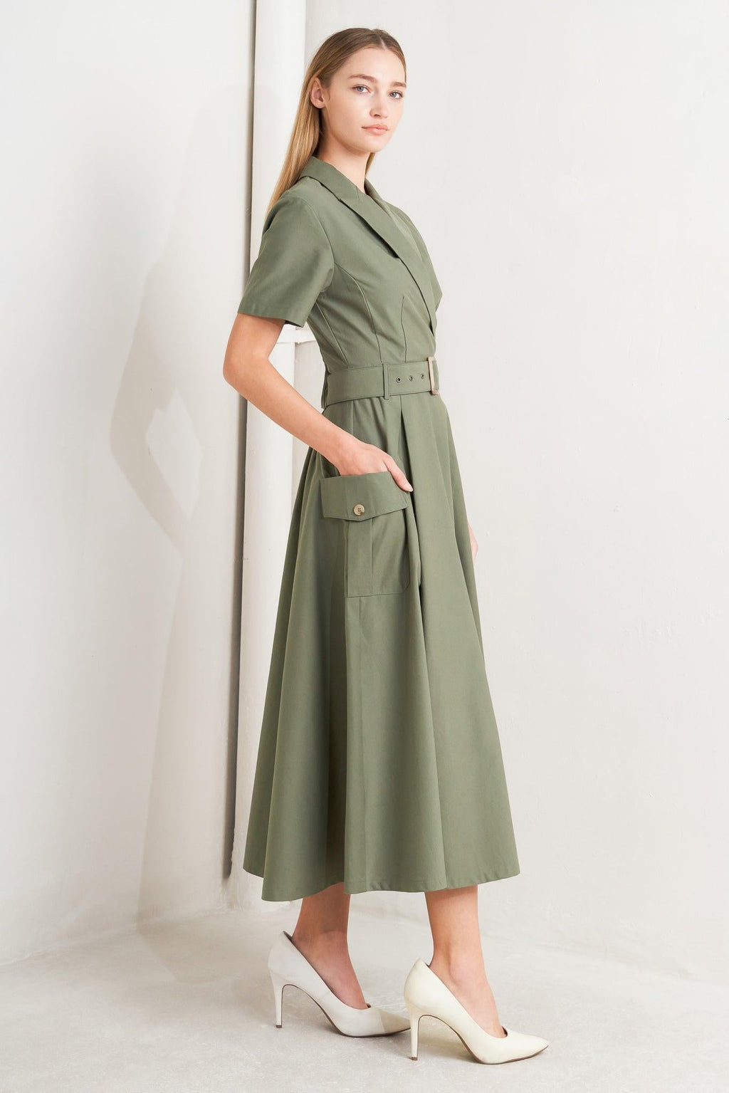 LOST IN THE STARS WOVEN MIDI DRESS
