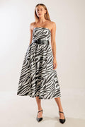 NOT SO ORDINARY WOVEN MIDI DRESS