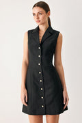 MODERN OFFICE WOVEN MINI DRESS