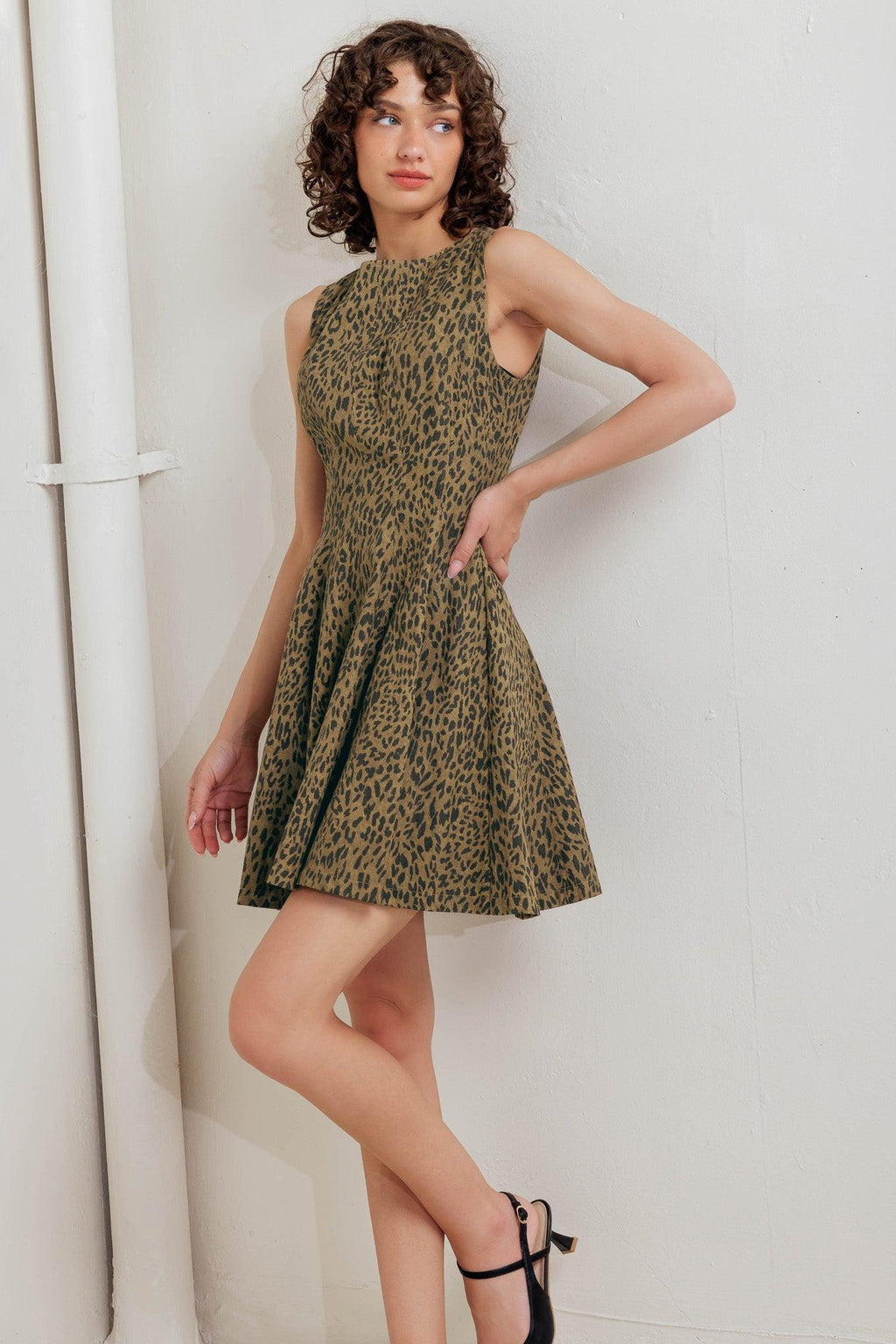 LEO LOVER WOVEN MINI DRESS