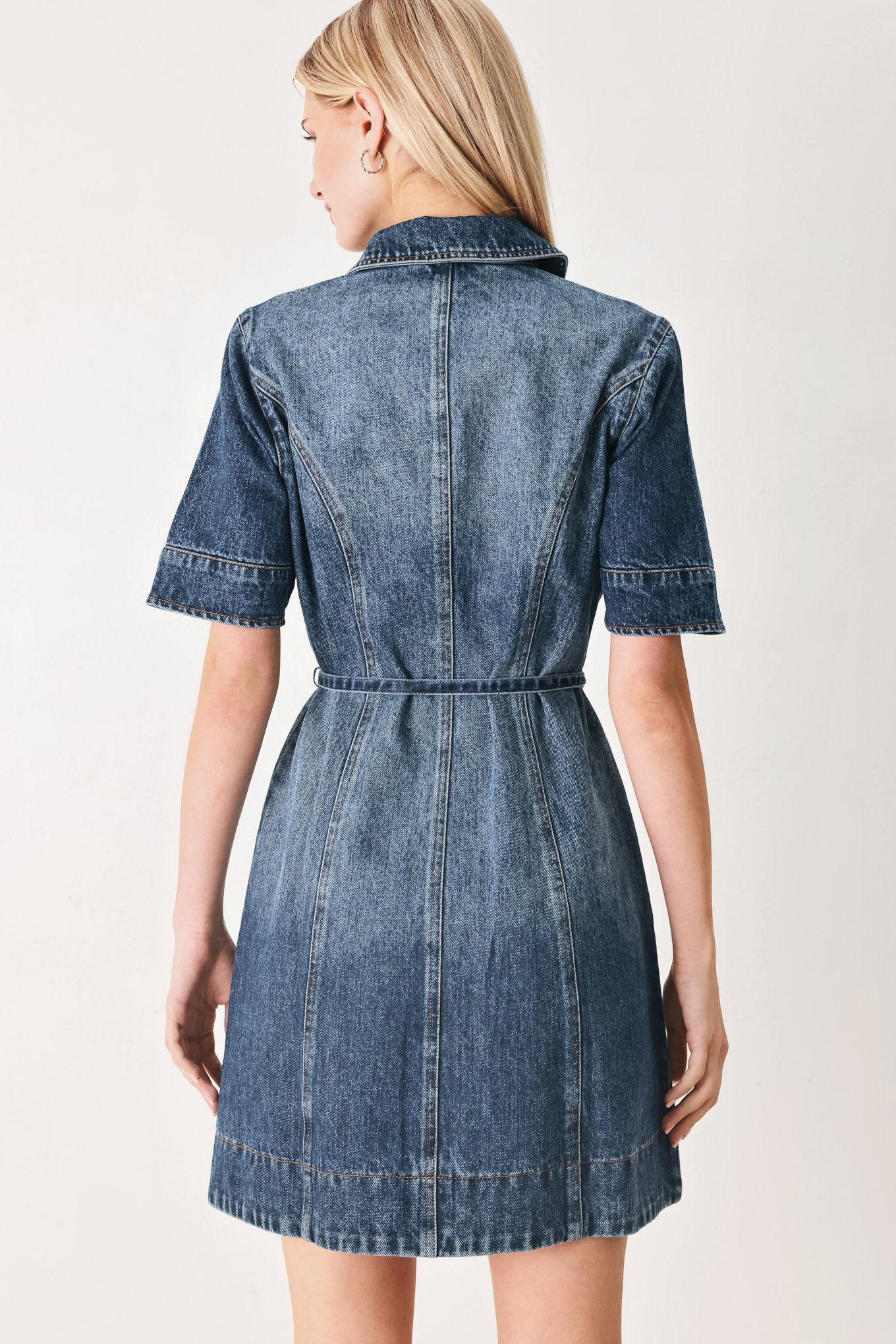 POWER IN DENIM MINI DRESS