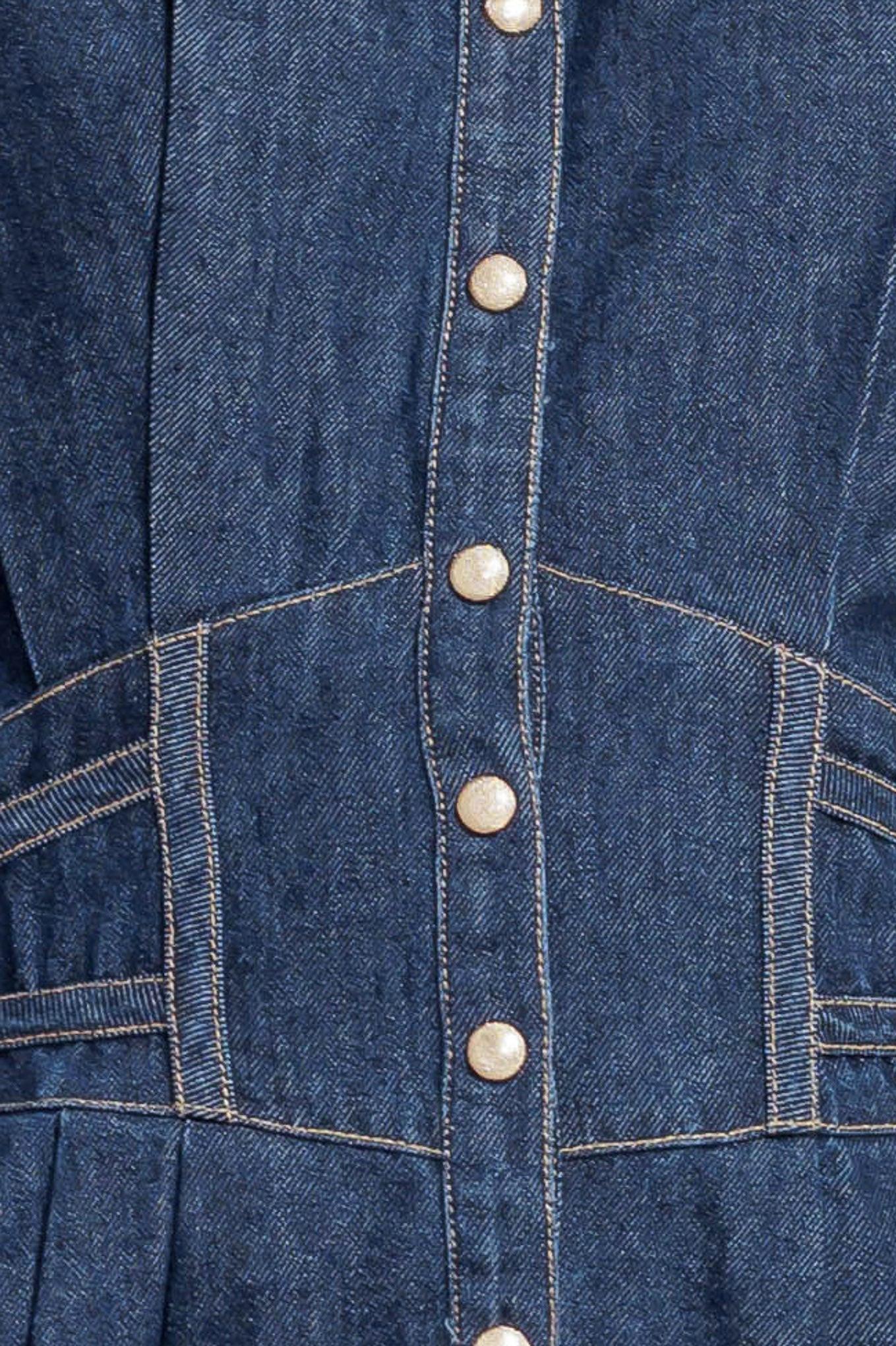 VINTAGE BLUES DENIM MIDI DRESS