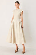 POLISHED OCCASION WOVEN MIDI DRESS