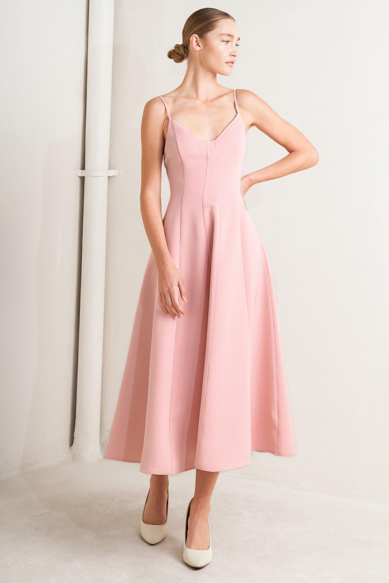 PURE INTENTION WOVEN MIDI DRESS