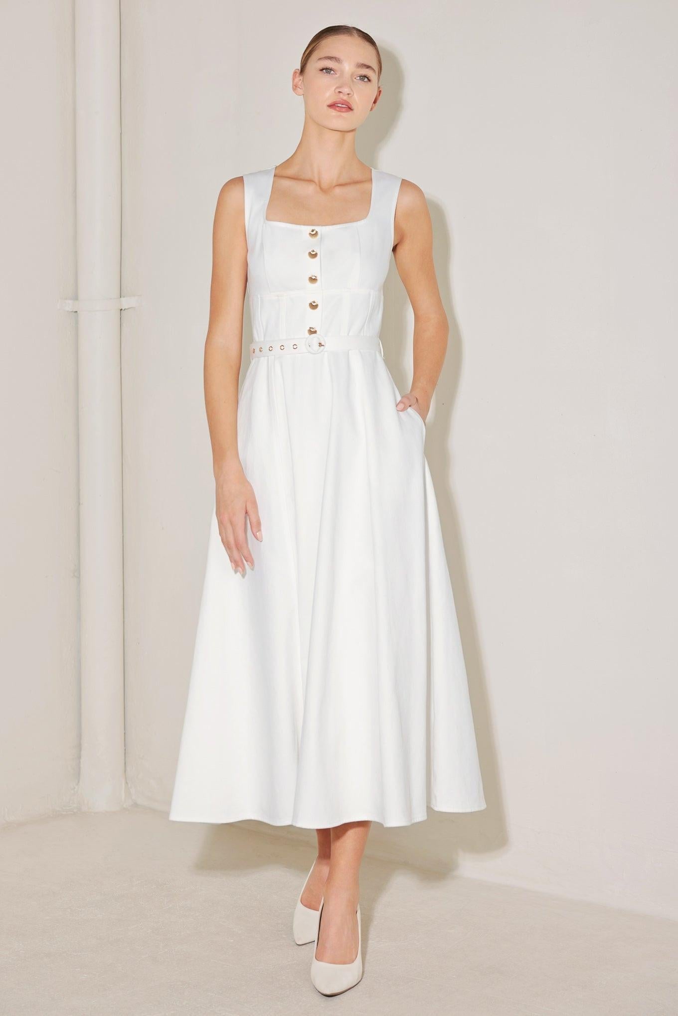SUMMER SOCIAL WOVEN MIDI DRESS