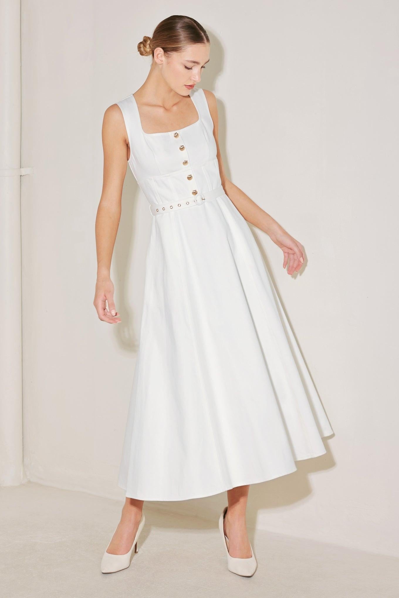 SUMMER SOCIAL WOVEN MIDI DRESS