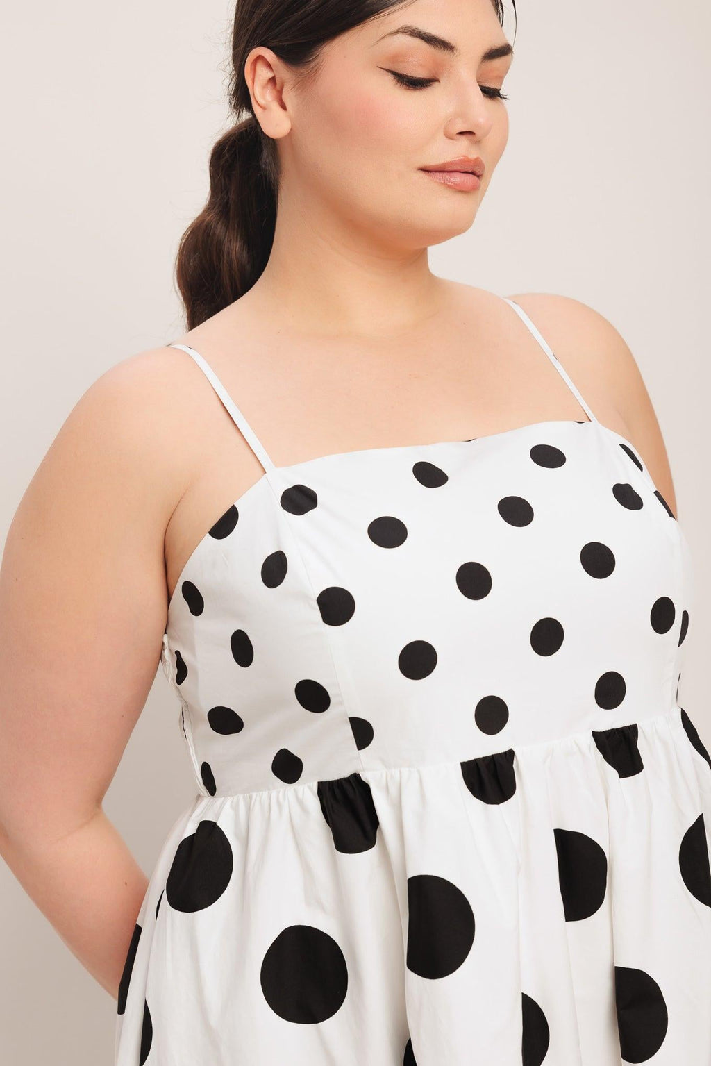 DOLCE VITA POLKA DOT WOVEN MIDI DRESS