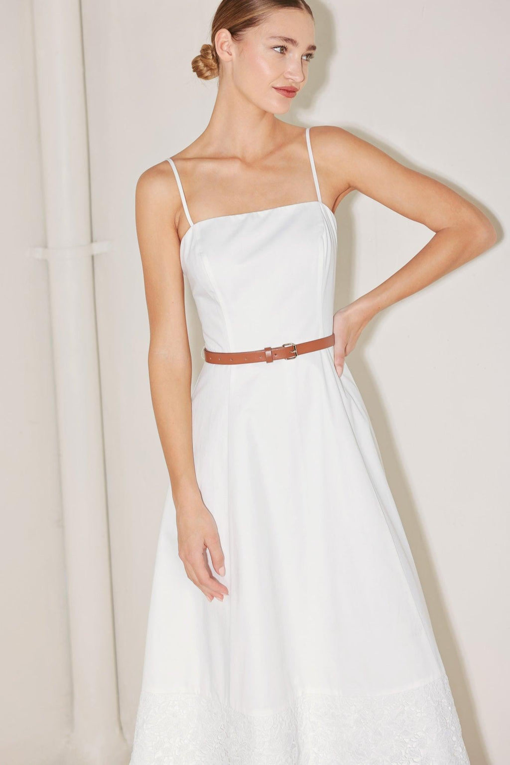 DELICATE ICON WOVEN MIDI DRESS