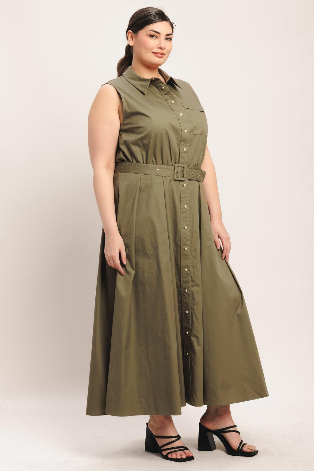 SIMPLY UNSTOPPABLE WOVEN MIDI DRESS