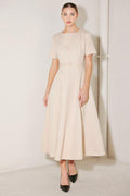 SPRING ICON WOVEN MIDI DRESS