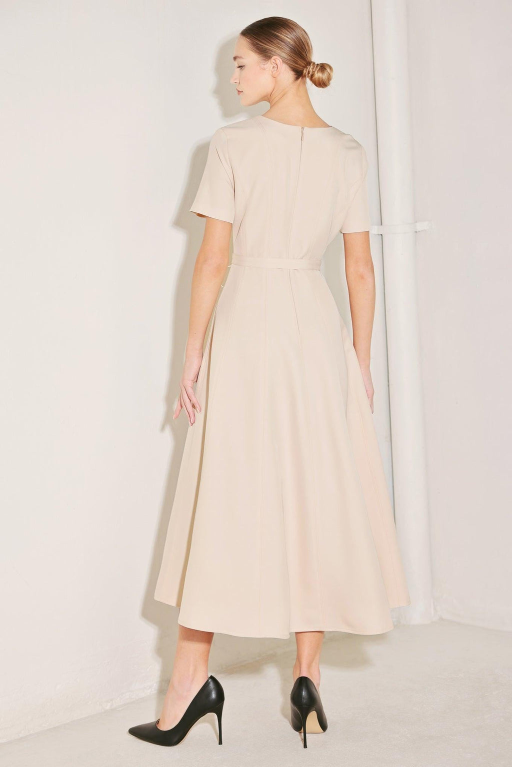 SPRING ICON WOVEN MIDI DRESS