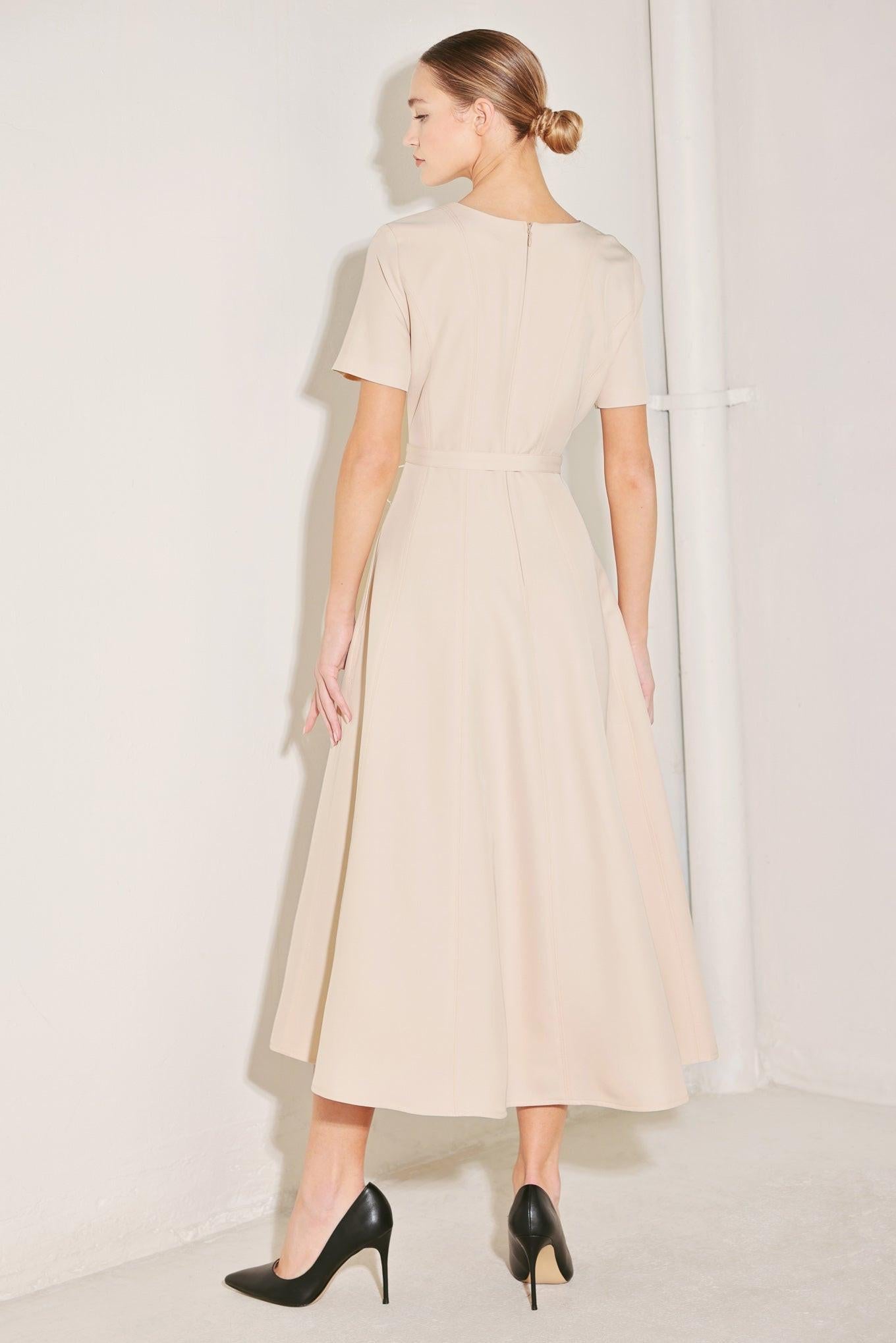 SPRING ICON WOVEN MIDI DRESS