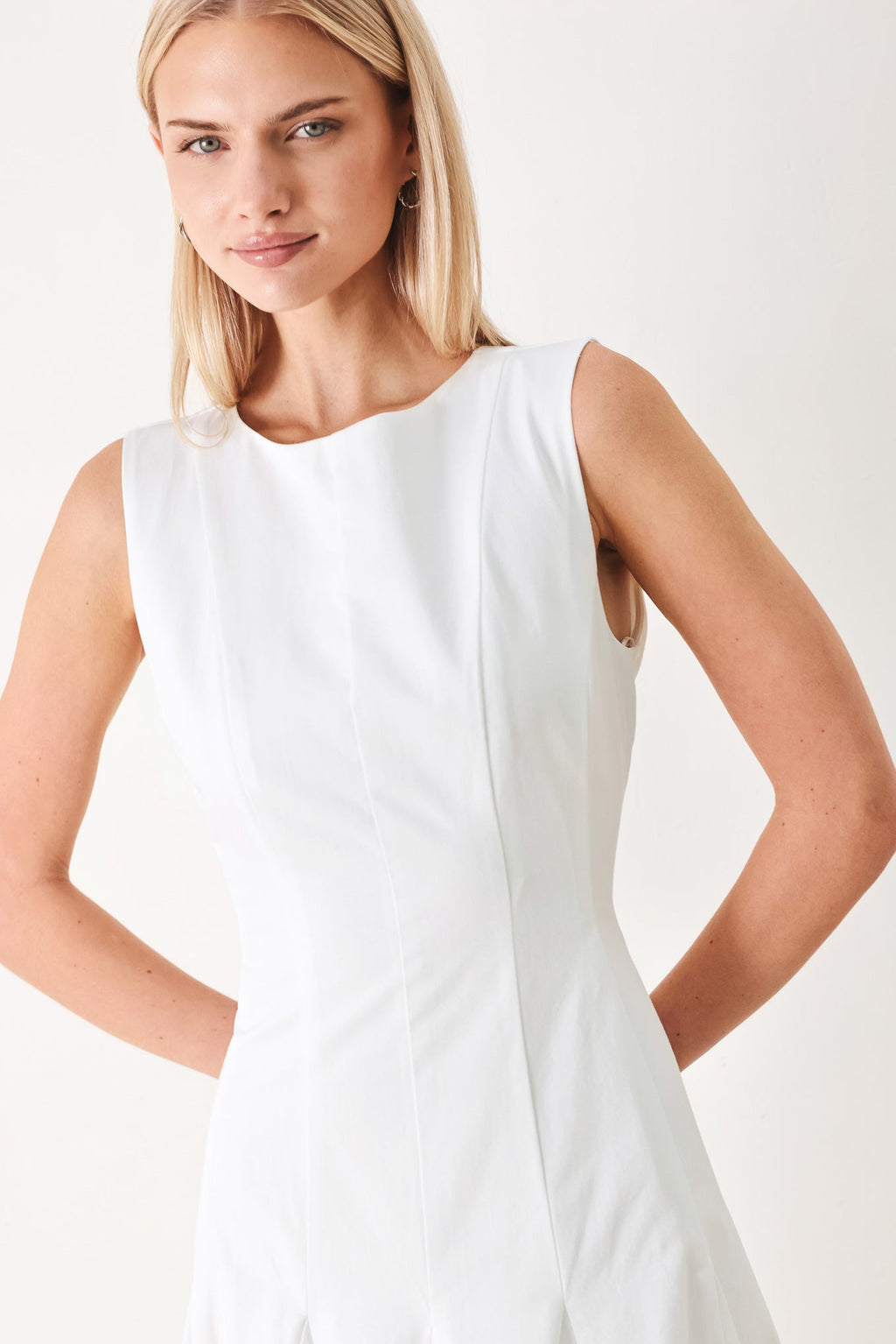 REFINED BEAUTY WOVEN MIDI DRESS