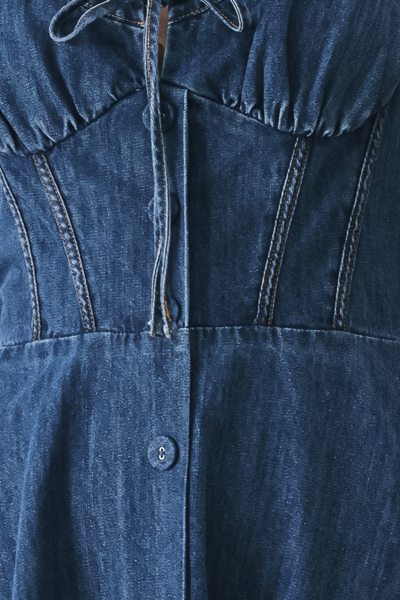 BLUE CRUSH DENIM MIDI DRESS