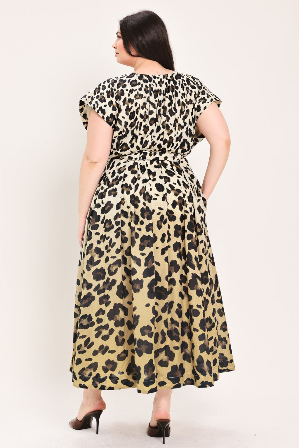 WILD MUSE WOVEN MIDI DRESS