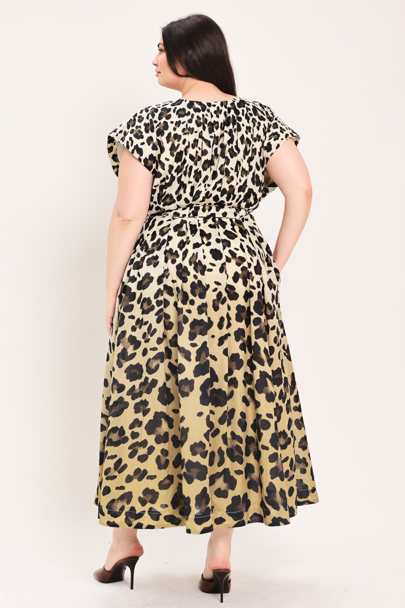 WILD MUSE WOVEN MIDI DRESS