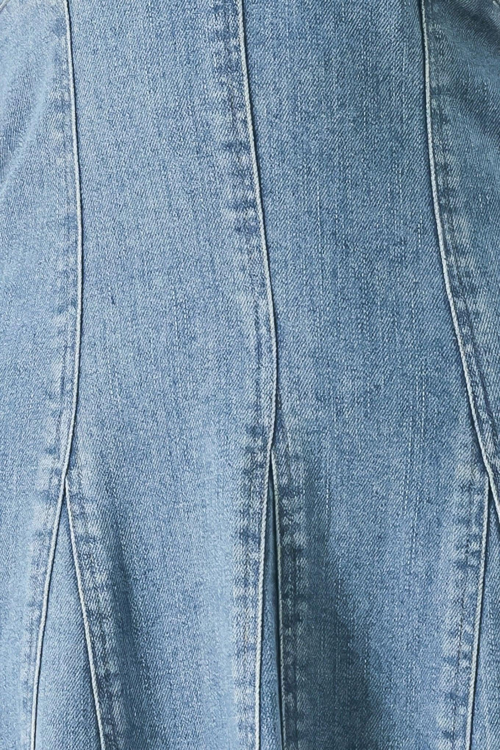 BLUE BLOSSOM DENIM MIDI DRESS