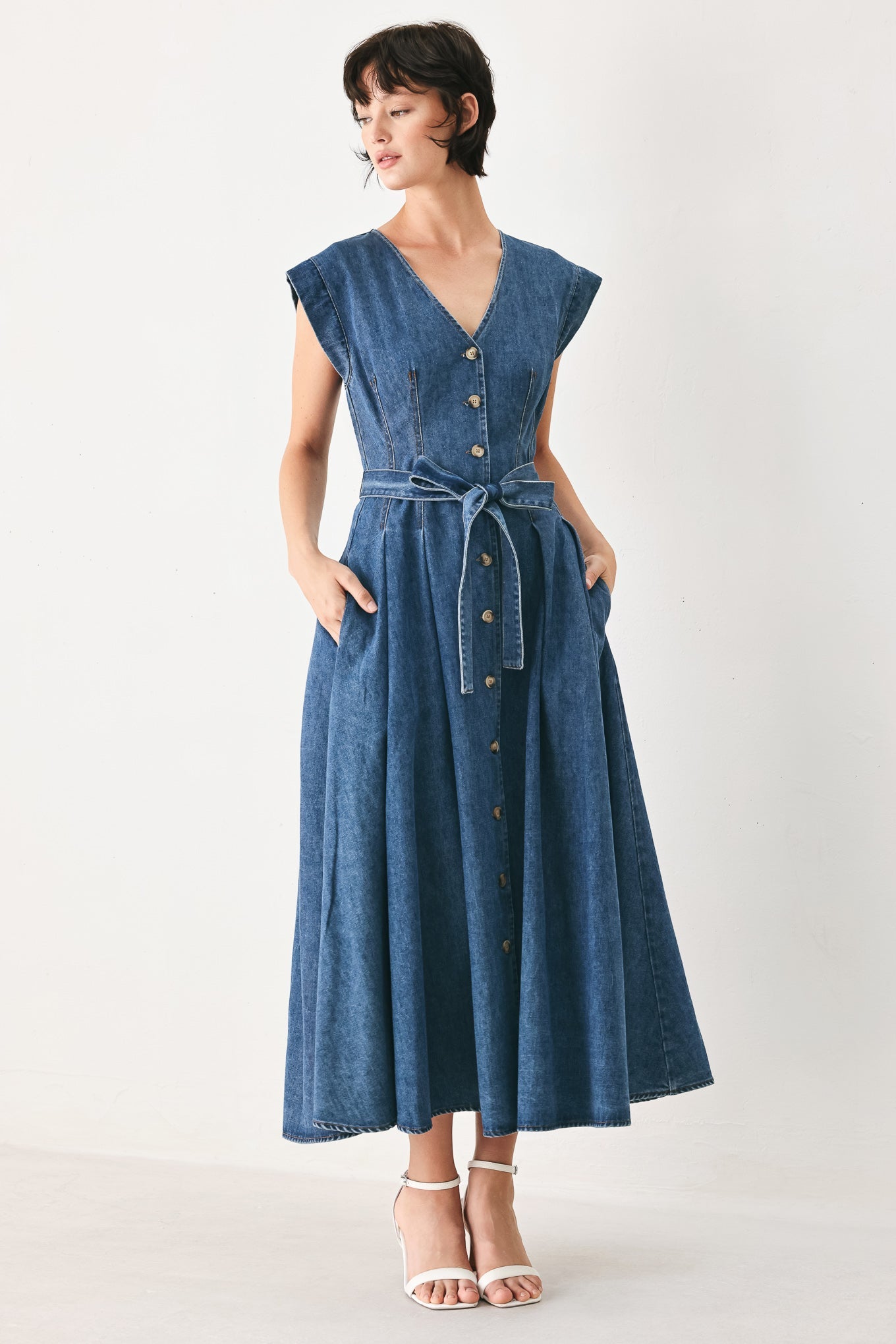 DAYDREAM DENIM MIDI DRESS