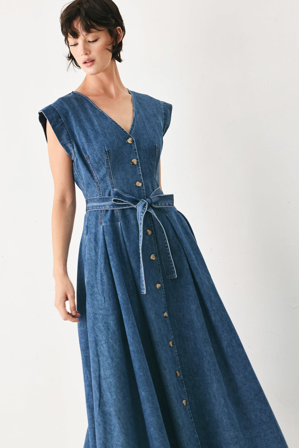 DAYDREAM DENIM MIDI DRESS