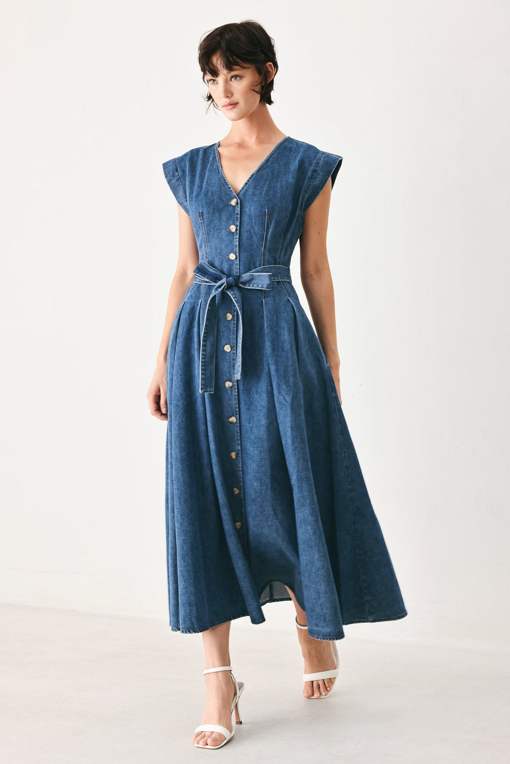 DAYDREAM DENIM MIDI DRESS