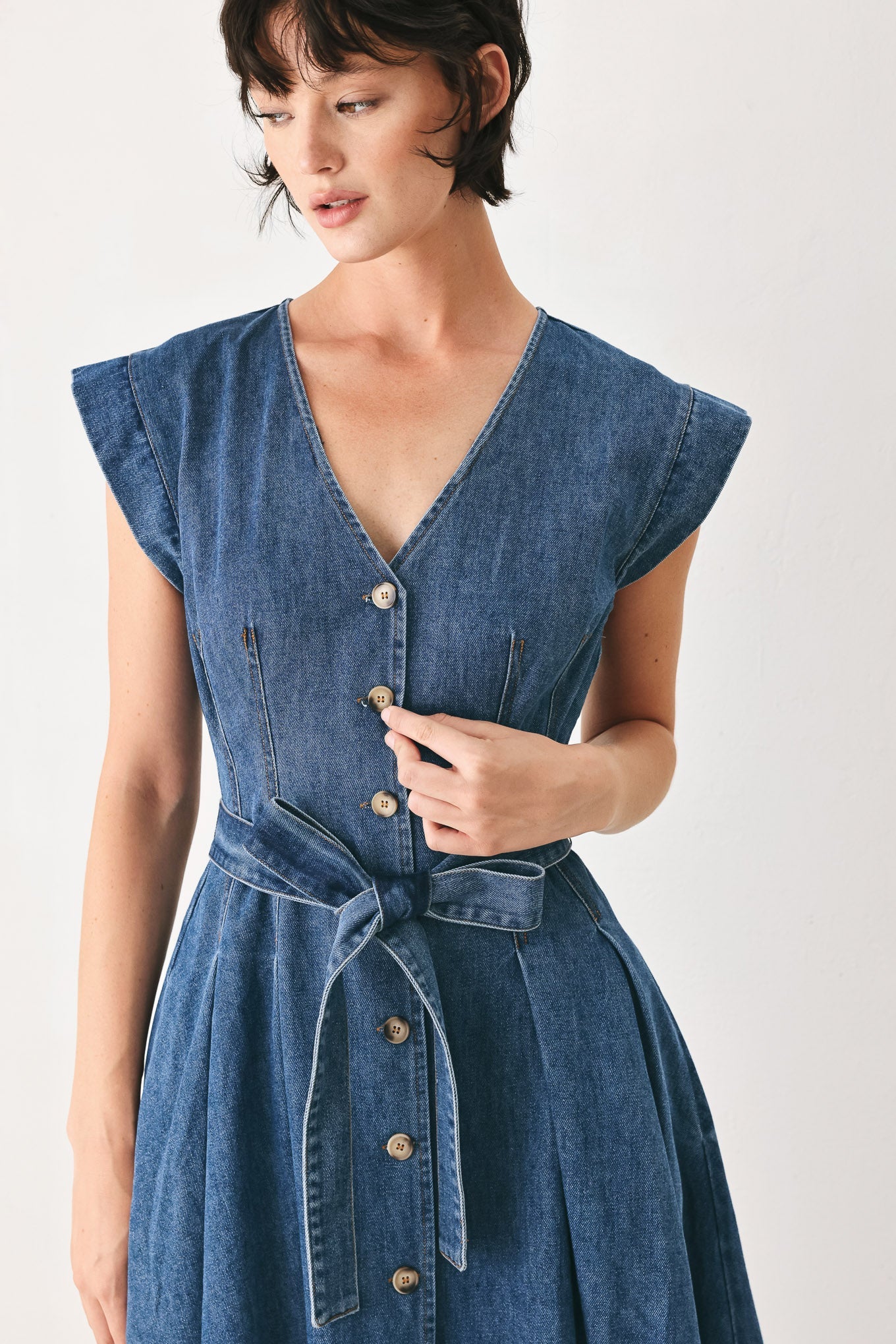DAYDREAM DENIM MIDI DRESS