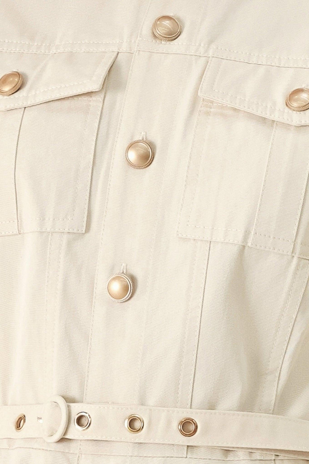 NEUTRAL COMMAND WOVEN SHIRT DRESS