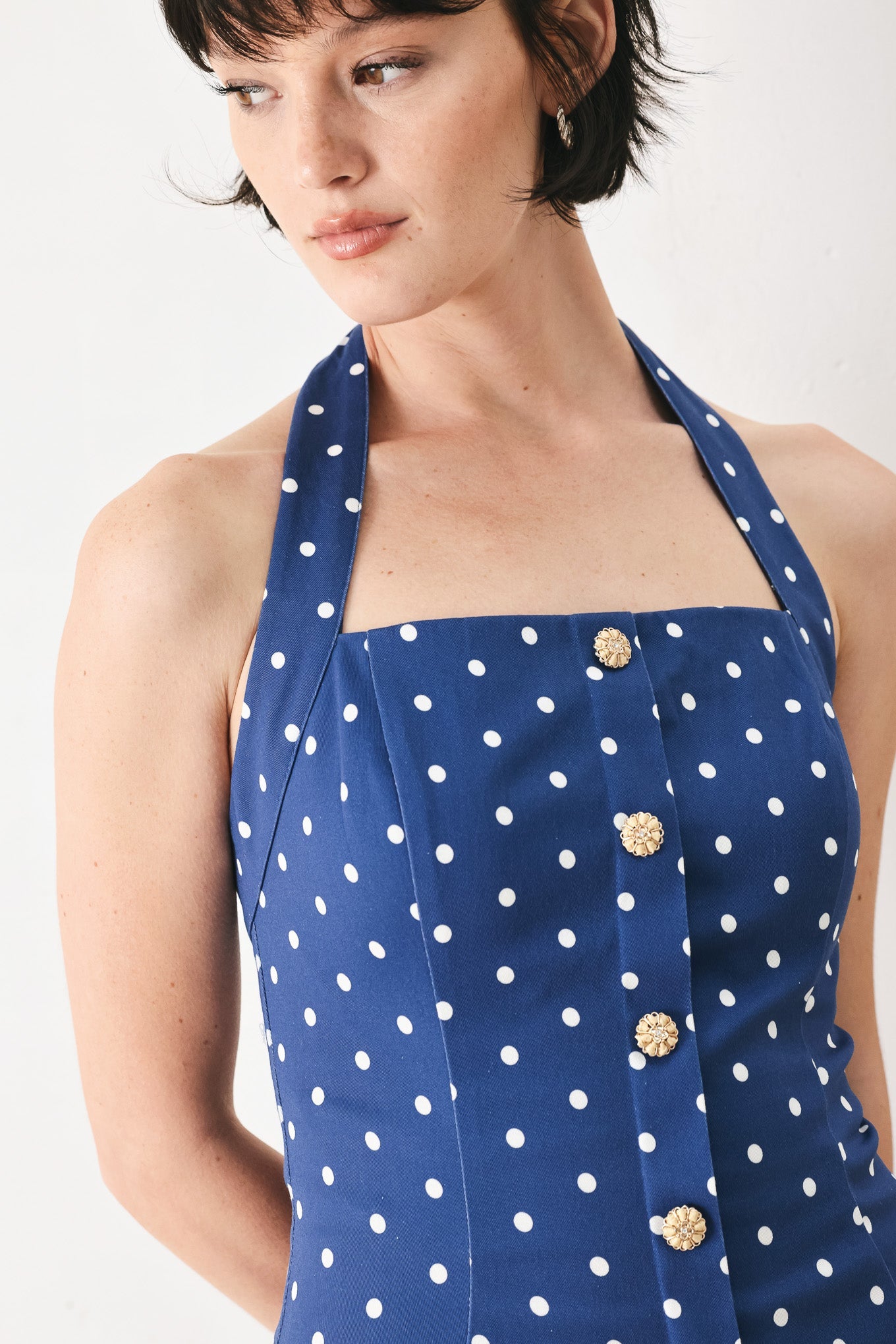 DOTS & DREAMS WOVEN MINI DRESS