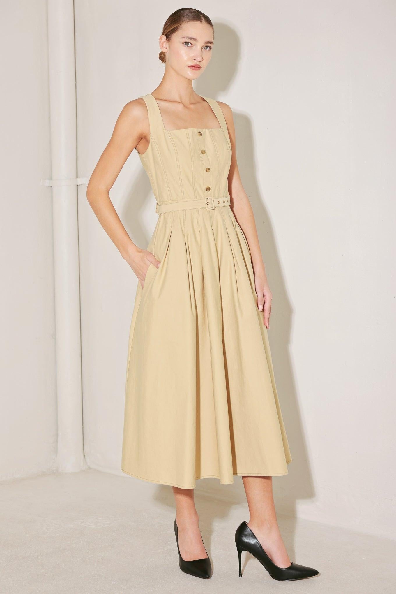 SAHARA GRACE WOVEN MIDI DRESS