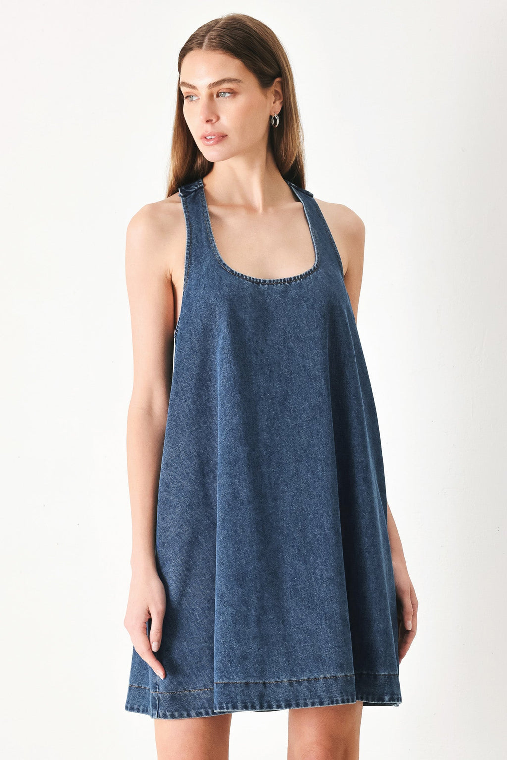 BLUE BREEZE DENIM MINI DRESS