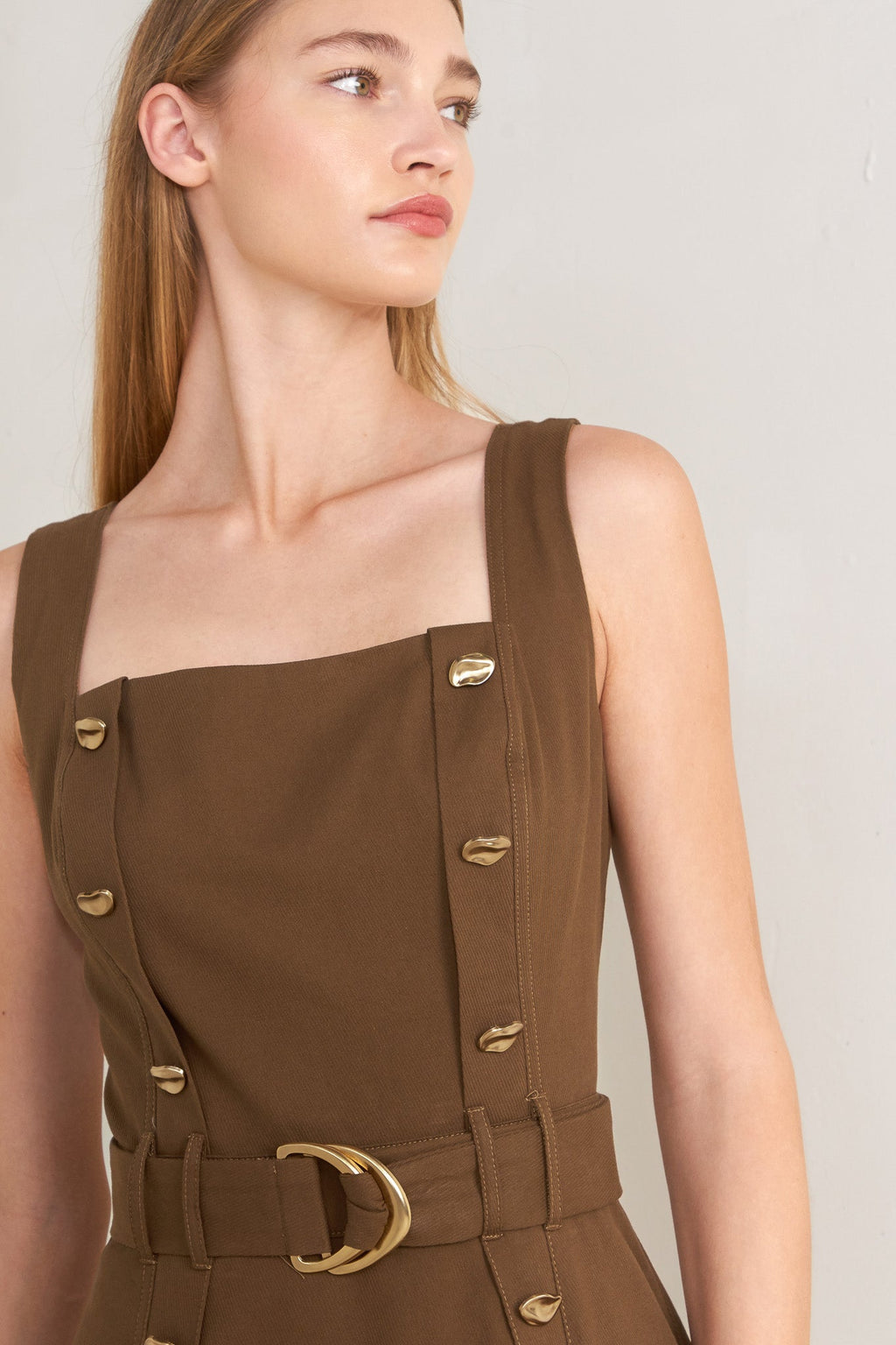 SWEET SIENNA WOVEN MIDI DRESS