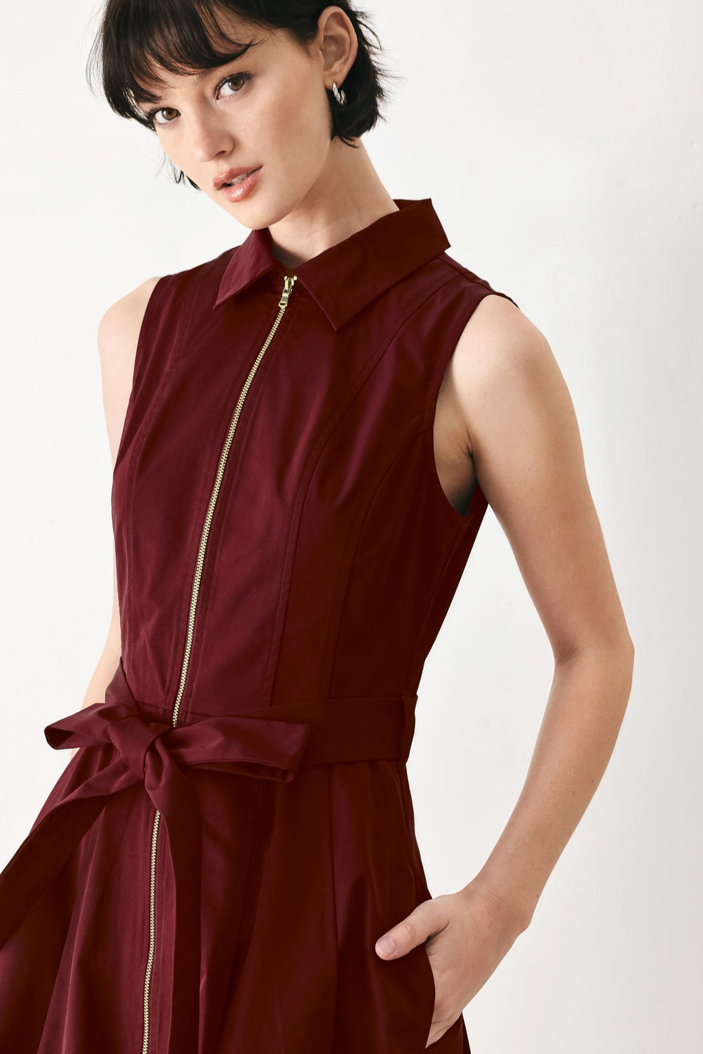 TIMELESS MOOD WOVEN MIDI DRESS
