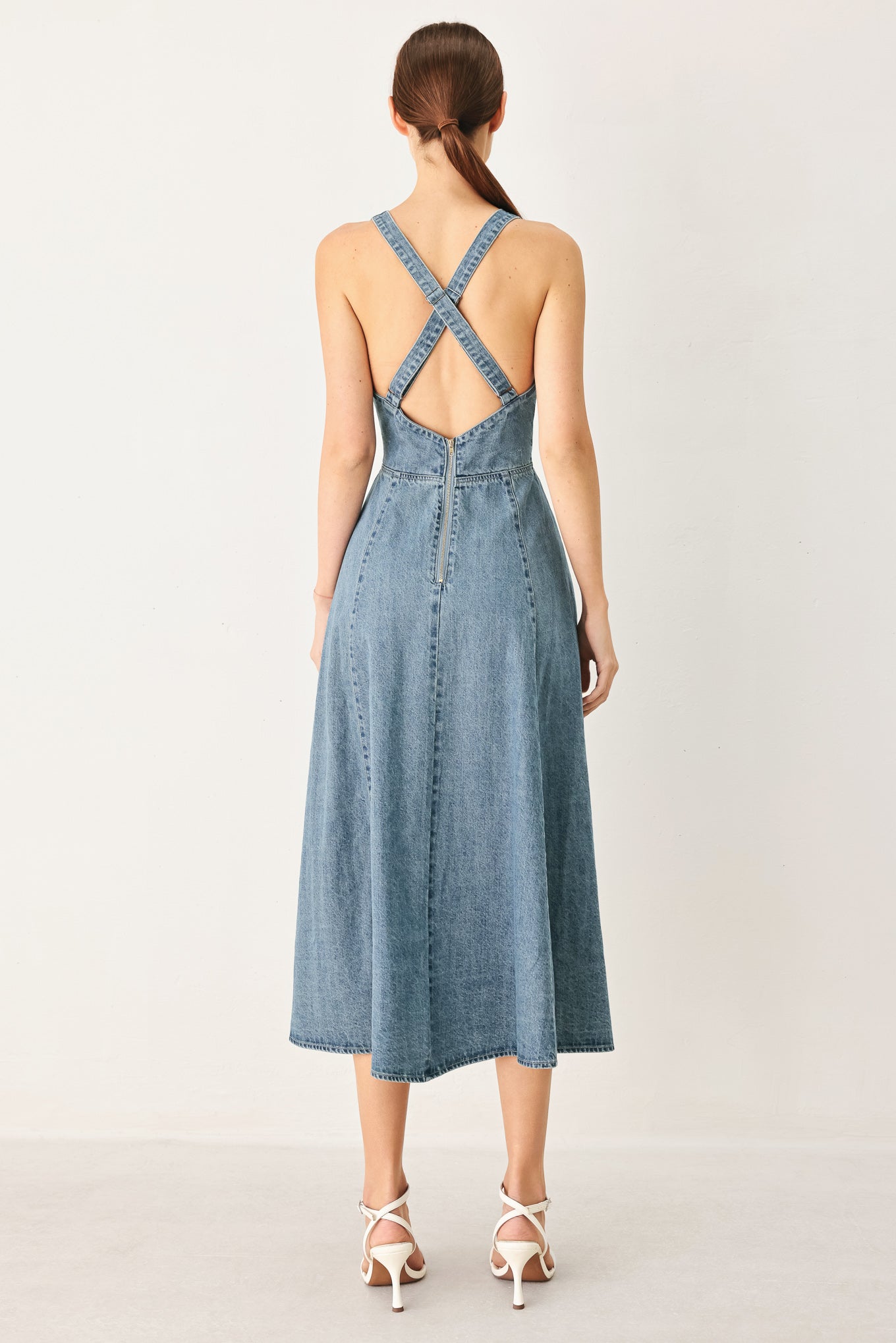 SUNDAY MUSE DENIM MIDI DRESS