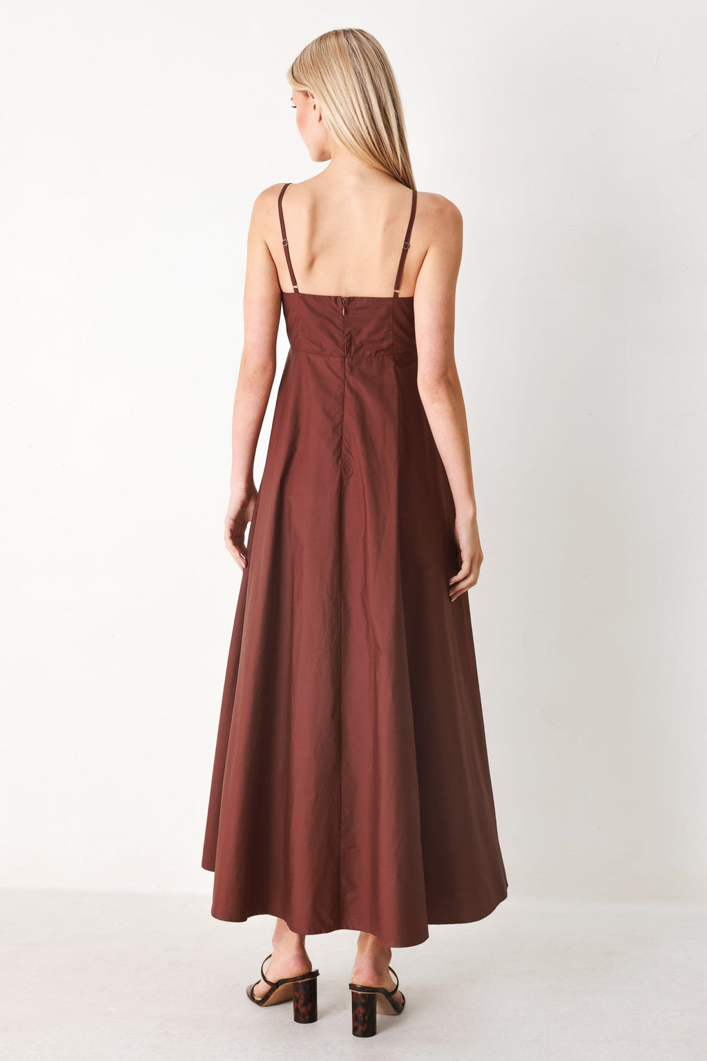 QUIET LUXE WOVEN MIDI DRESS