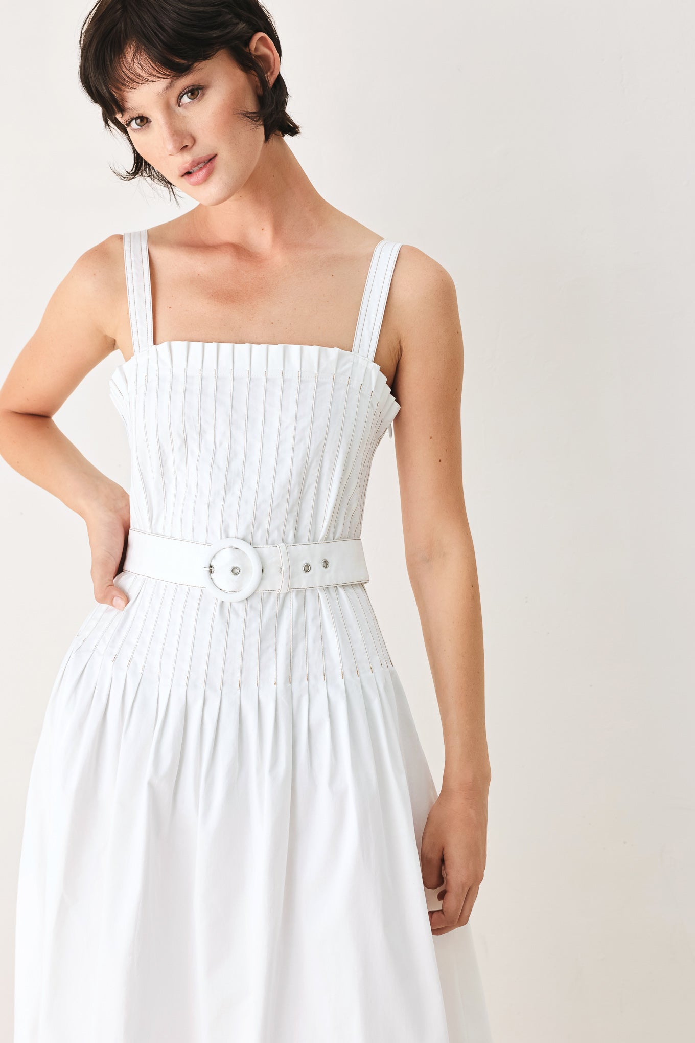 THE WEEKEND IN NANTUCKET WOVEN MIDI DRESS