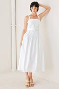 THE WEEKEND IN NANTUCKET WOVEN MIDI DRESS