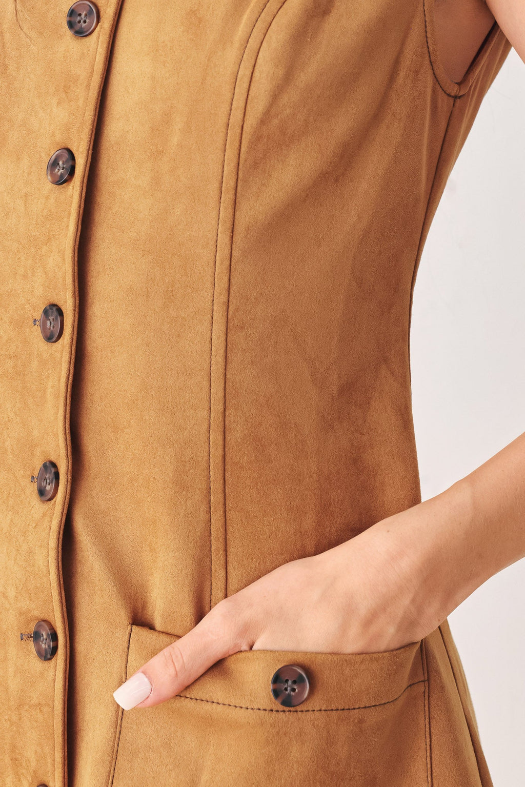 MAPLE FAUX SUEDE MINI DRESS