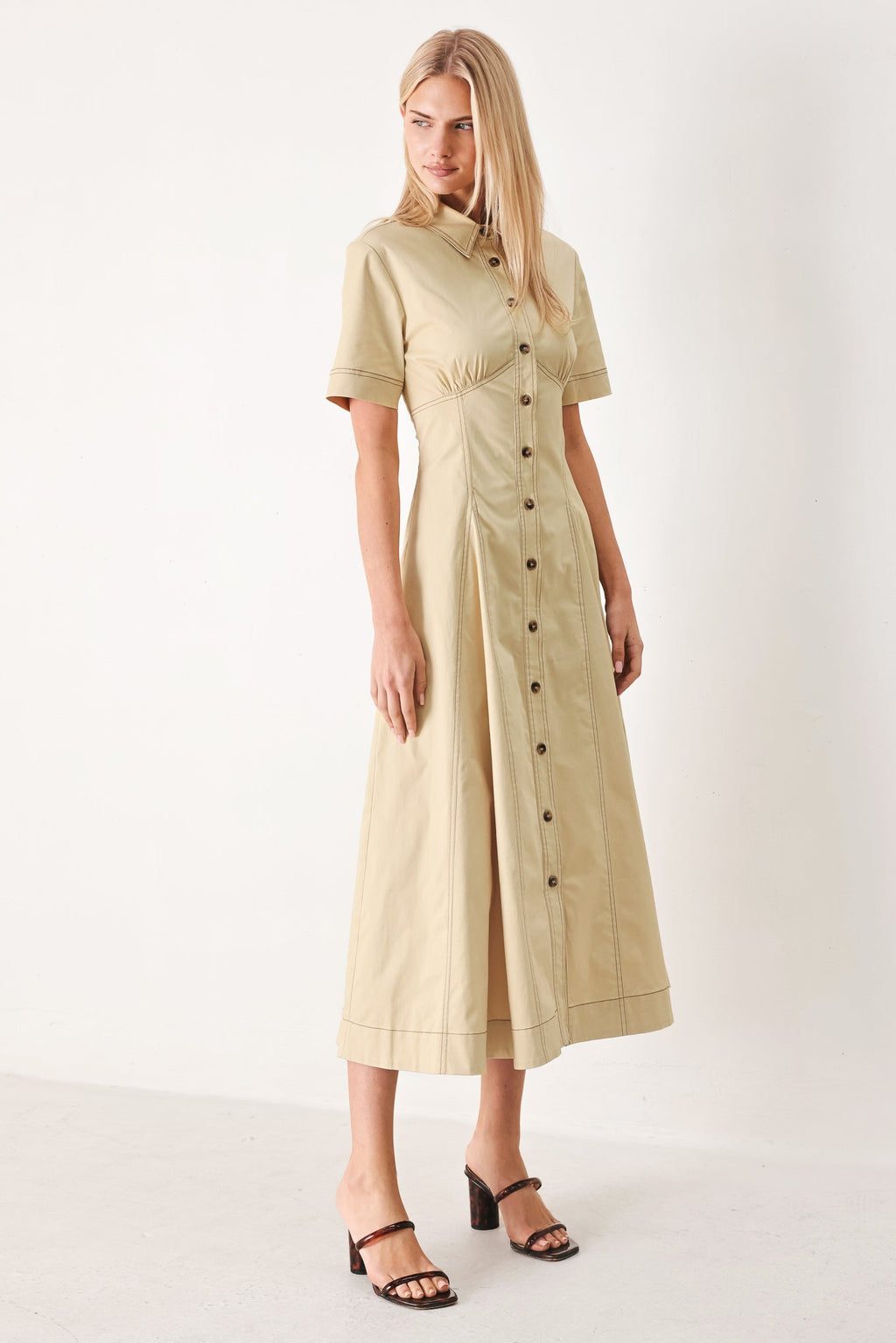 TREND ICON WOVEN MIDI DRESS