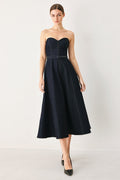 ICONIC INDIGO DENIM MIDI DRESS