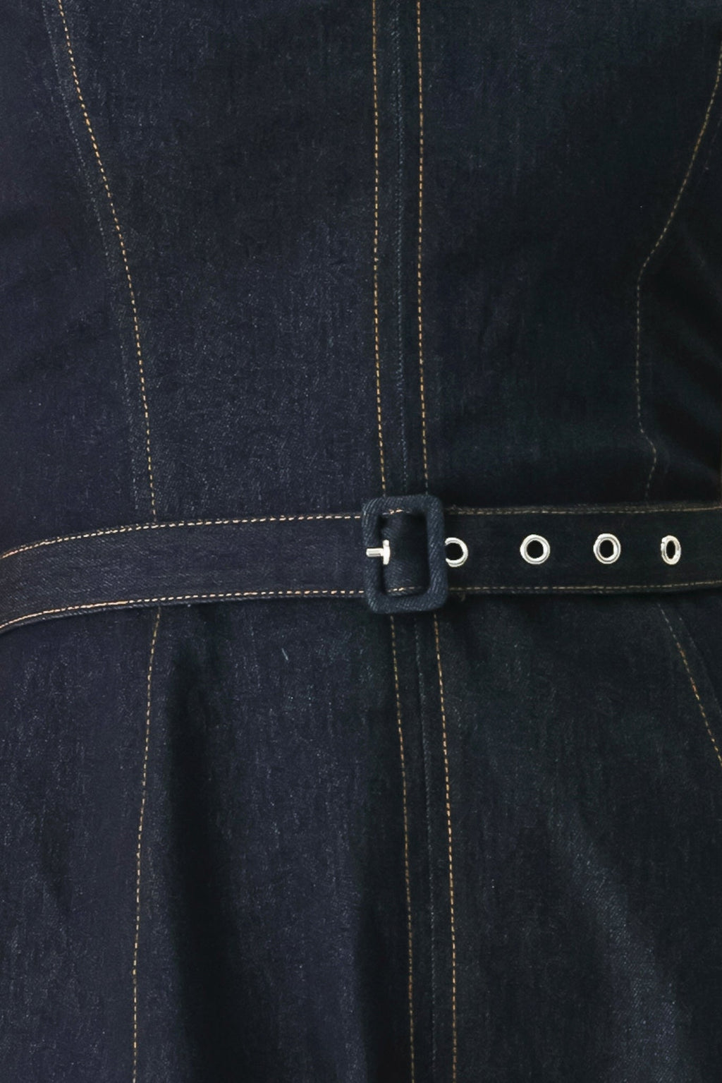 ICONIC INDIGO DENIM MIDI DRESS