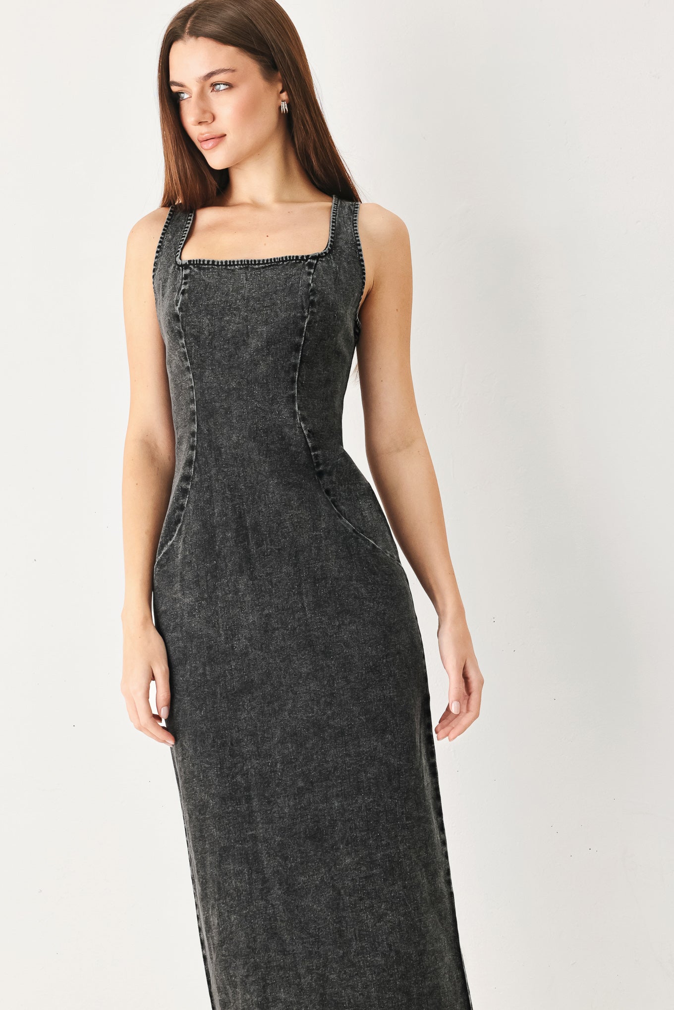 URBAN CHIC DENIM MIDI DRESS