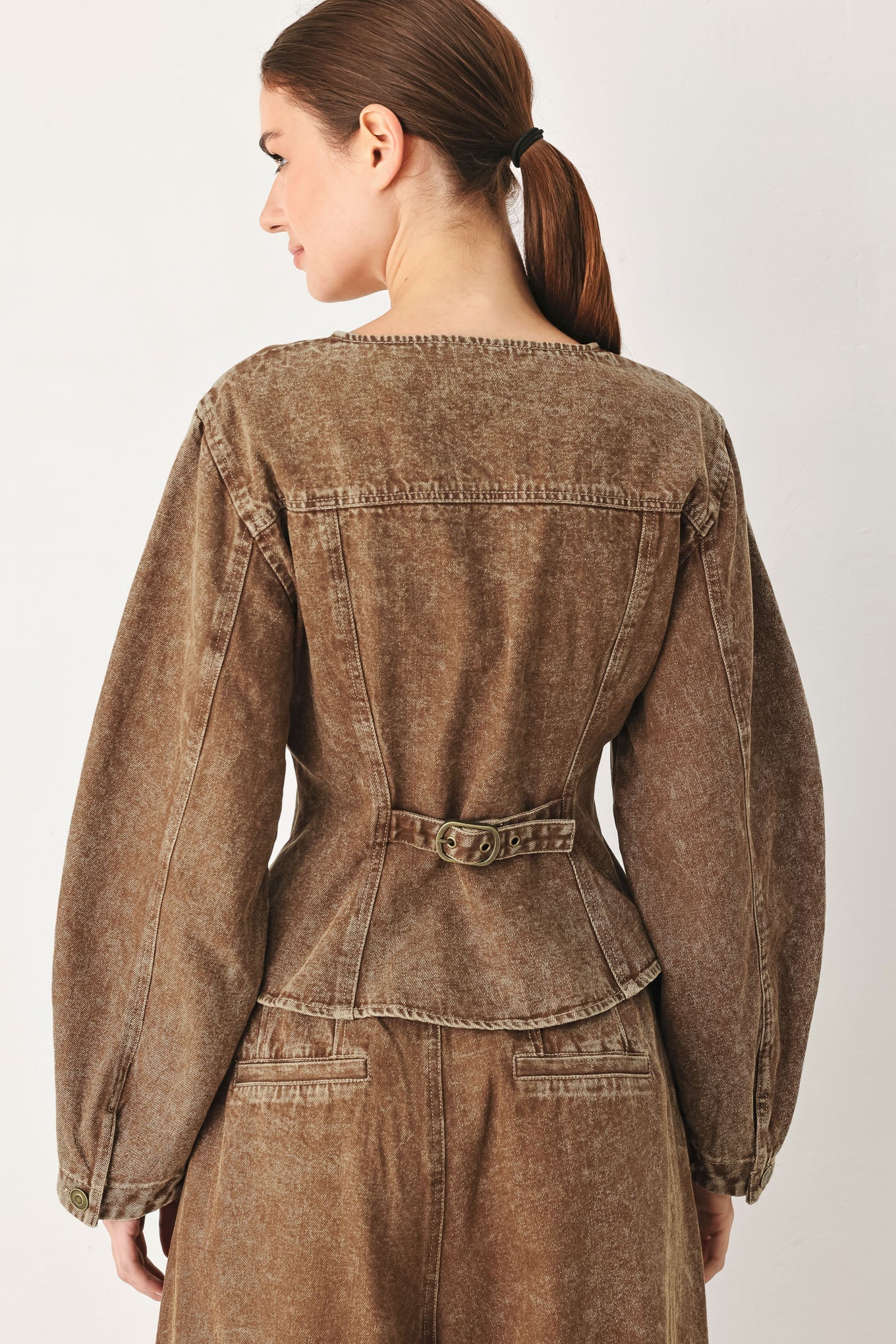 VINTAGE BROWN DENIM JACKET