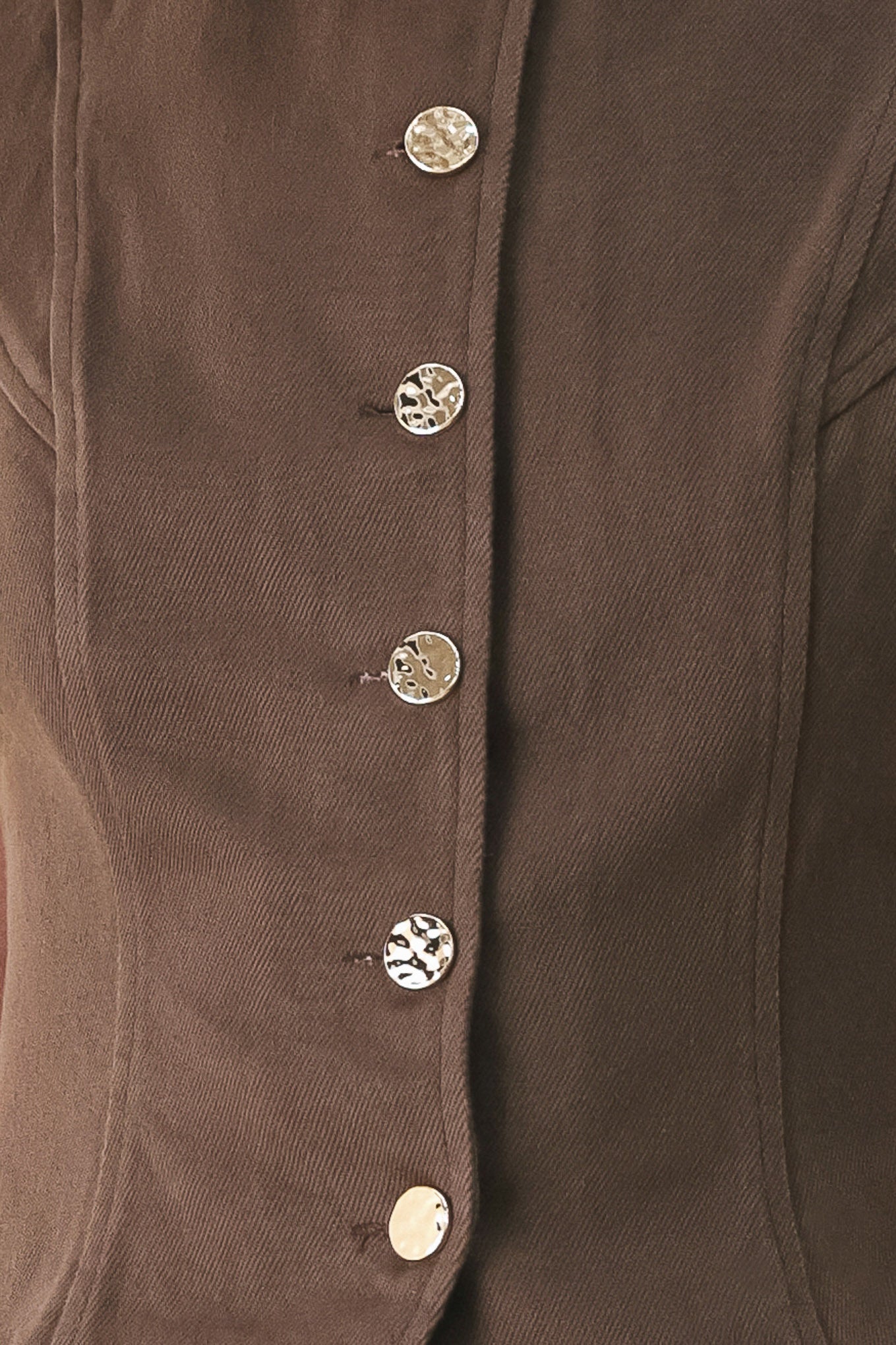 BROWN SUGAR STATEMENT WOVEN VEST