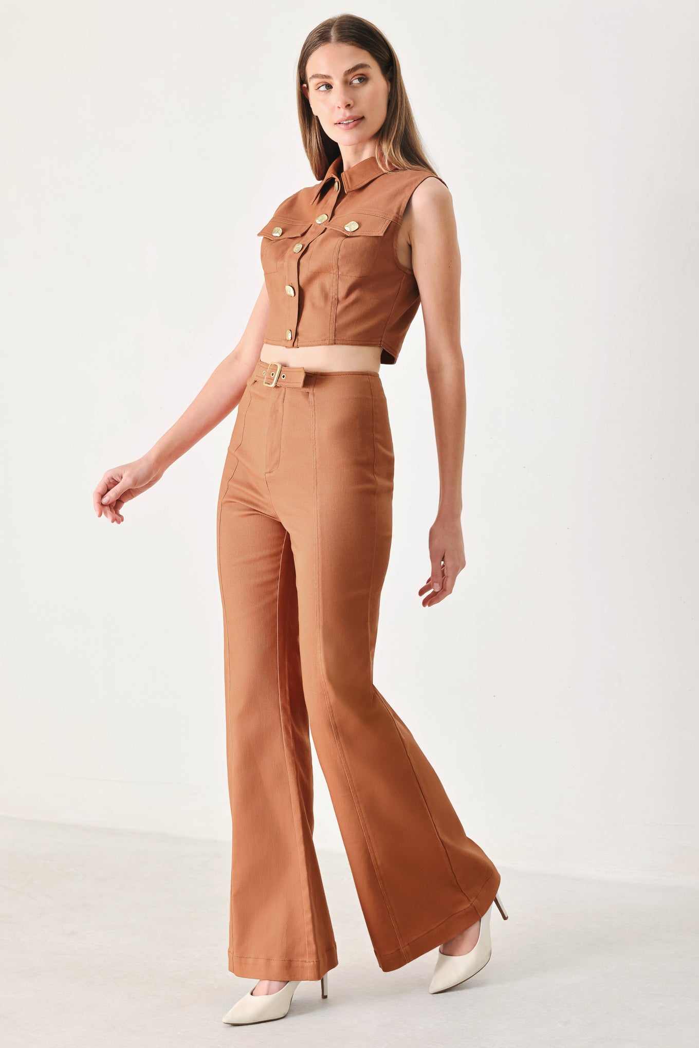 SAHARA EDIT WOVEN CROP TOP