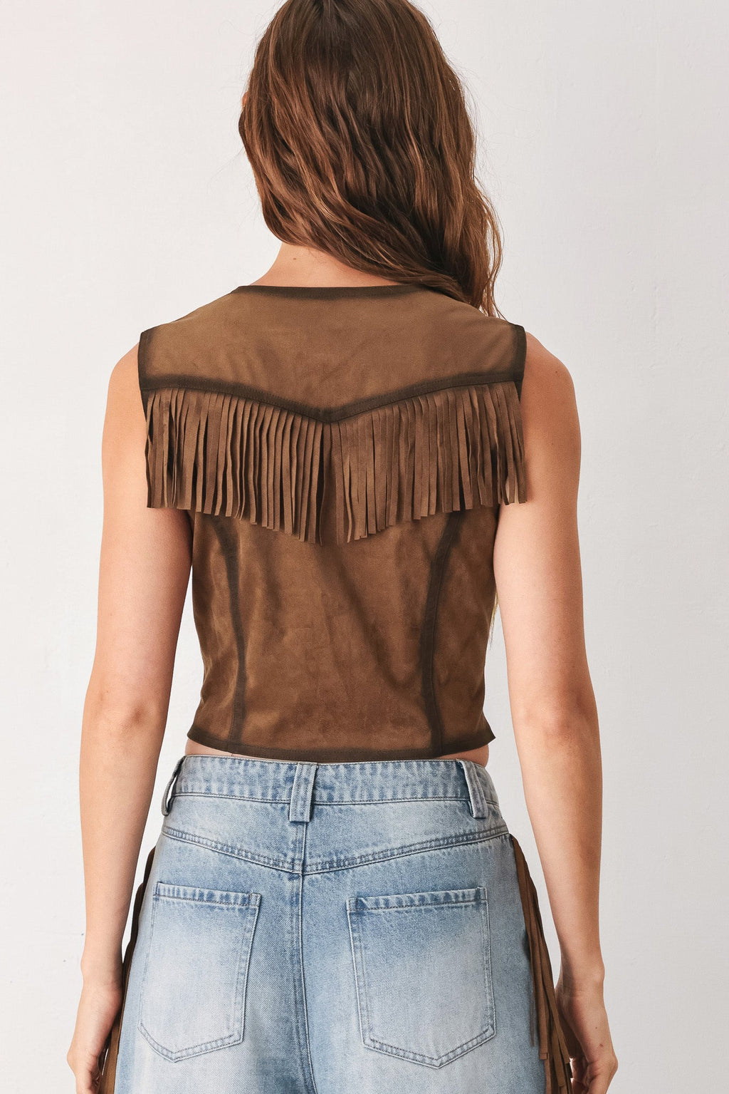 NASHVILLE SIDE FAUX SUEDE VEST