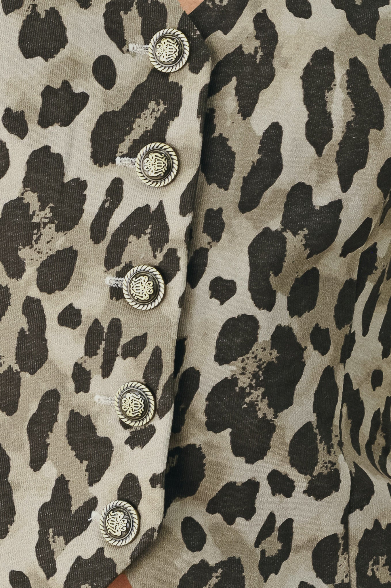 LEOPARD LUXE WOVEN VEST