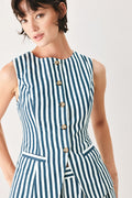 PORTSIDE STRIPE WOVEN VEST